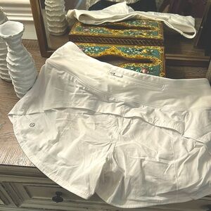 Lululemon white athletic shorts